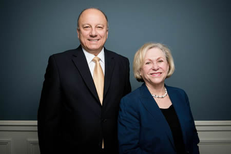 Headshot of BARBARA MEYERS PELSON and ALLEN M. SILK.